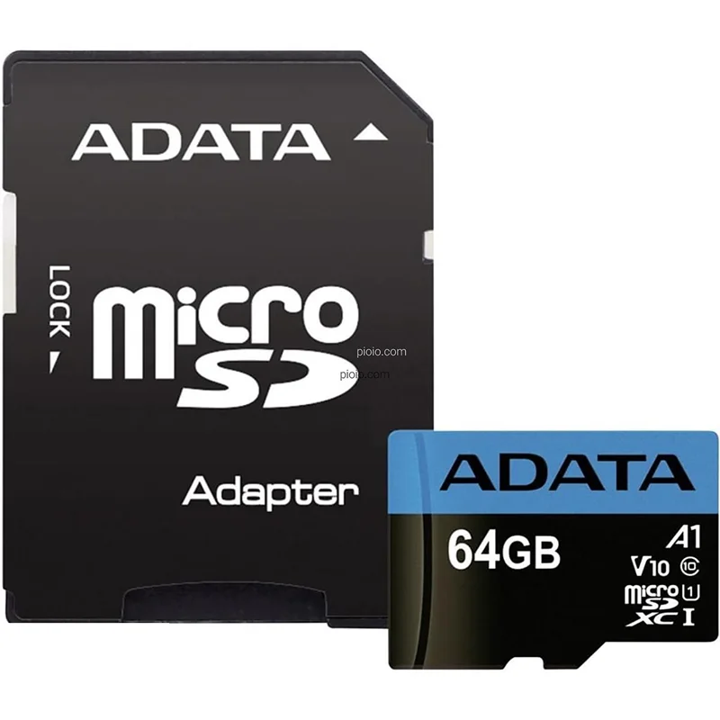 کارت حافظه microSDXC ای دیتا مدل Premier کلاس 10 استاندارد UHS-I V10 A1سرعت 100MBps ظرفیت 64 گیگابایت به همراه آداپتور