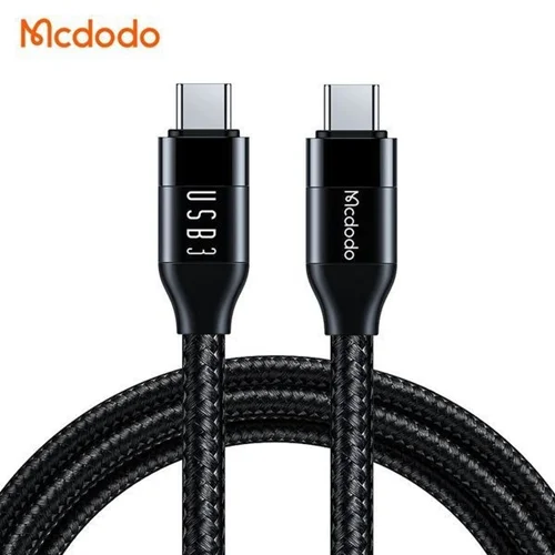 کابل تایپ سی به تایپ سی انتقال تصویر و شارژ با توان 100 وات مک دودو مدل MCDODO TYPE-C TO TYPE-C CA-7132 ا Mcdodo TYPE-C CA-7132Type-C To Type-C Cable For Image Transmission And Charging With 100W