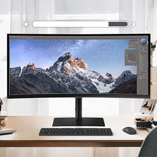 مانیتور سامسونگ خمیده 34 اینچ مدل Samsung ViewFinity LS34C650T 32 Inch VA UWQHD Curved Monitor ViewFinity LS34C650T