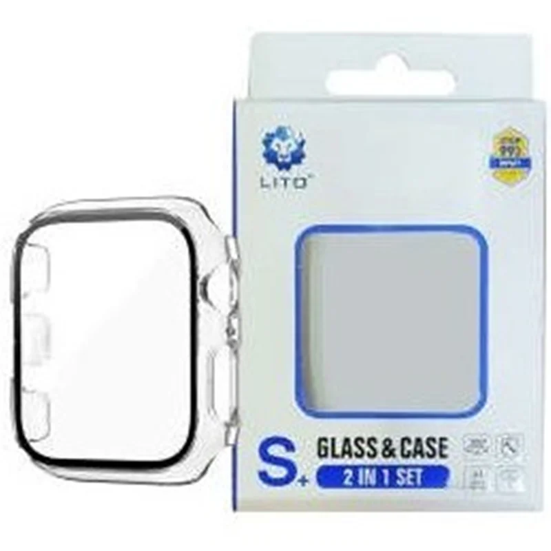 محافظ صفحه نمایش شیشه ای و قاب اپل واچ  سایز 45 میلی متر لیتو LITO S+ Apple Watch 45mm Glass & Case