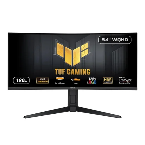 مانیتور ایسوس مدل TUF Gaming VG34VQL3A سایز 34 اینچ مخصوص بازی