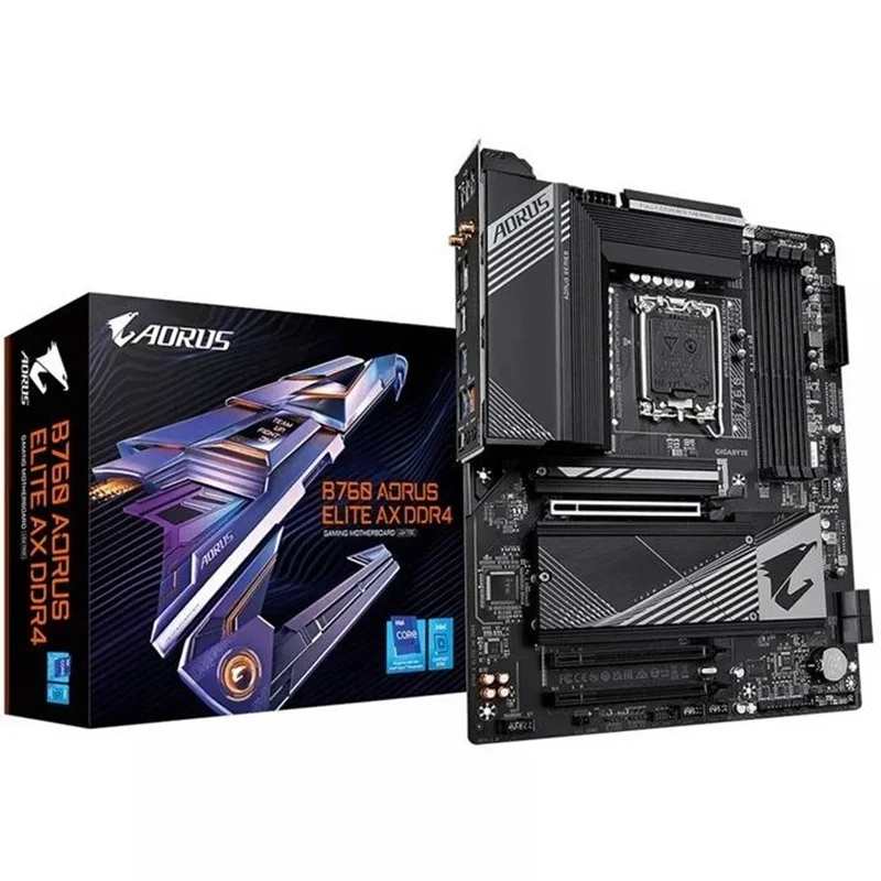 مادربرد گیگابایت GIGABYTE B760 AORUS ELITE AX DDR4 ا GigaByte B760 AORUS ELITE AX DDR4 LGA1700 Motherboard( فاکتور رسمی و غیر رسمی)