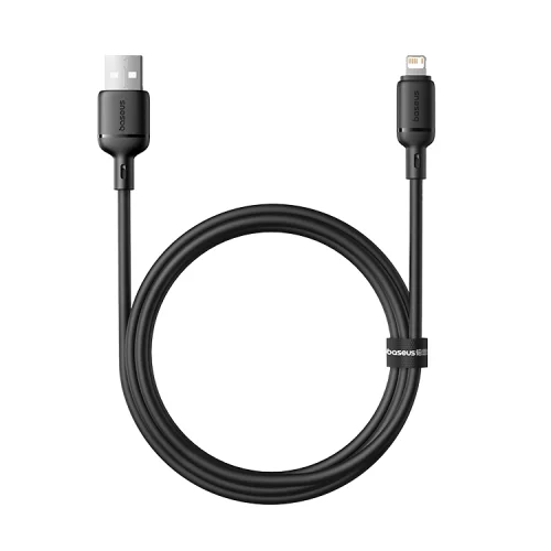کابل لایتنینگ یک متری بیسوس Baseus silky fast charging cable USB-A to ip 2.4A-1M