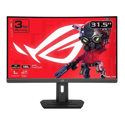 مانیتور ایسوس 32 اینچ مدل ROG Strix XG32WCS ASUS ROG Strix XG32WCS 32Inch Fast VA 2560x1440 180Hz 1ms 350Nits