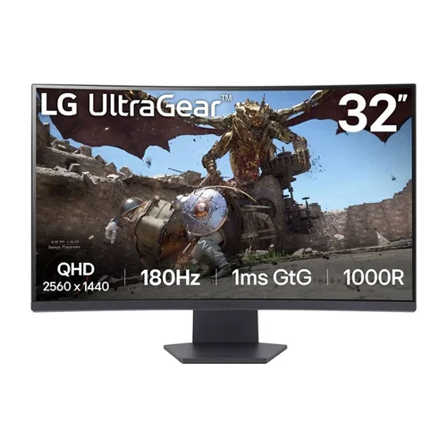 مانیتور 32 اینچ گیمینگ خمیده ال جی مدل LG UltraGear 32GS60QC-B