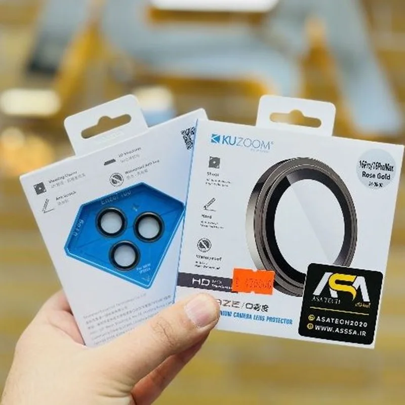 محافظ لنز دوربینiPhone 16 Pro/16 Promax برند KUZOOM Camera Lens Protective Film