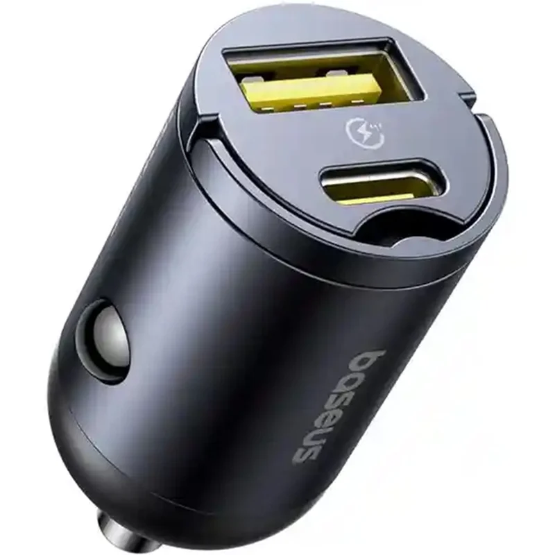 شارژر فندکی دو پورت 30 وات بیسوس Baseus Tiny Star U+C Mini Car Charger VCHXX-UC