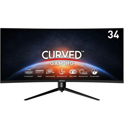 مانیتور خمیده گیمینگ 34 اینچی ام اس آی مدل MAG342CQPV